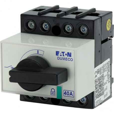 DMM-40/4 1314057 EATON ELECTRIC sezionatore di potenza, a 4 poli, 40 A, con maniglia rotativa nera e asse di..