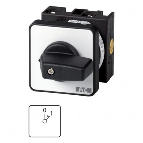 T0-1-15072/E 009134 Y7-9134 EATON ELECTRIC Interruptor de marcha 1 polo 20 A Placa indicadora: 0 1 45 ° Mont..