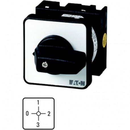T0-1-15110/E 009172 EATON ELECTRIC Interruptor en serie 2 polos 20 A Placa indicadora: 0-1-2-3 90 ° Montaje ..