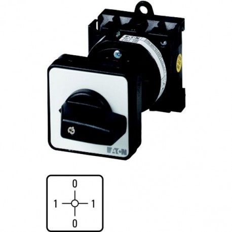 T0-1-8002/Z 009401 EATON ELECTRIC Interruptor selector de voltímetro 2 polos 20 A Placa indicadora: 0-1-0-1 ..