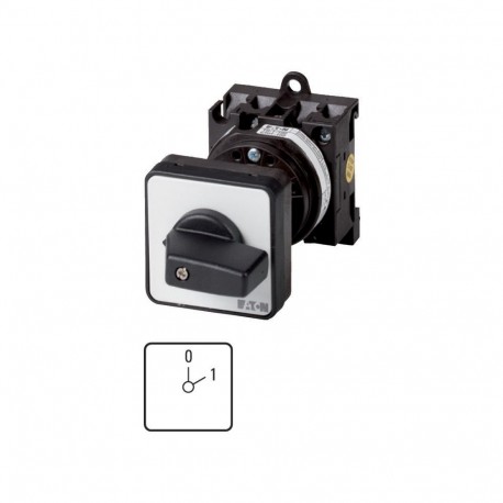 T0-1-8201/Z 009481 Y7-9481 EATON ELECTRIC Interruptor seccionador ON-OFF 2 polos 20 A Placa indicadora: 0-1 ..