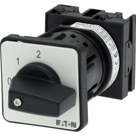 T0-1-8310/EZ 009775 Y7-9775 EATON ELECTRIC Interruptor de escalones 2 polos 20 A Placa indicadora: 0-2 45 ° ..