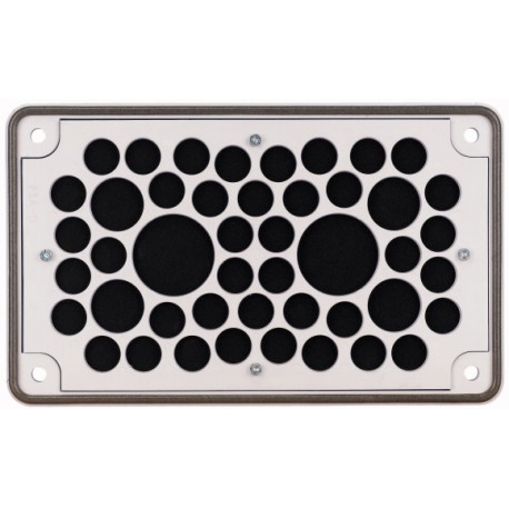 F3A-D 010145 0002473243 EATON ELECTRIC Piastra flangiata, IP54, materiale isolante, 40xD 10-13mm +4xD17-21mm..
