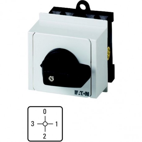 T0-2-8021/E 011608 0001456304 EATON ELECTRIC Interruptor selector de amperímetro 4 polos 20 A Placa indicado..