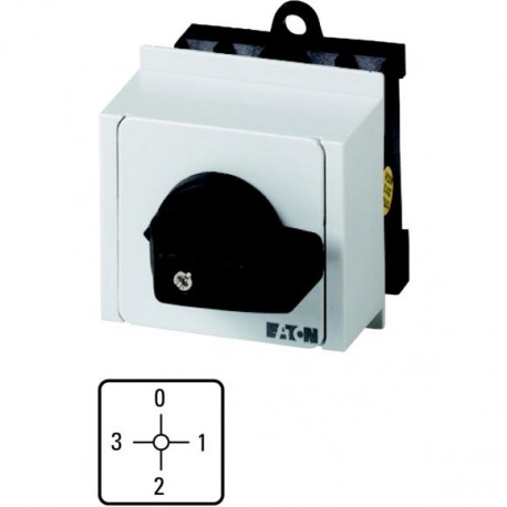 T0-2-8021/EZ 011609 EATON ELECTRIC Commutateur d’ampèremètre, Contacts: 4, 20 A, 2 transformateurs, plastron..