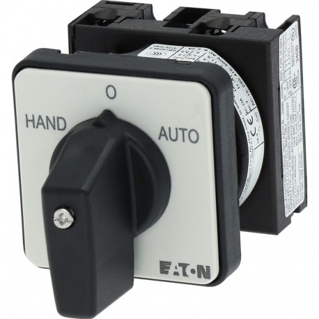T0-1-15431/E 019872 Y7-19872 EATON ELECTRIC Interruptor Conmutador 2 polos 20 A Placa indicadora: Hand-0-AUT..