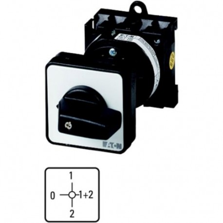 T0-2-15114/Z 019877 EATON ELECTRIC Interruptor de escalones 4 polos 20 A Placa indicadora: 0-1-1+2-2 90 ° Mo..