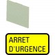 399SQ25 048638 EATON ELECTRIC Étiquette à encliqueter, jaune, ARRET D'URGENCE