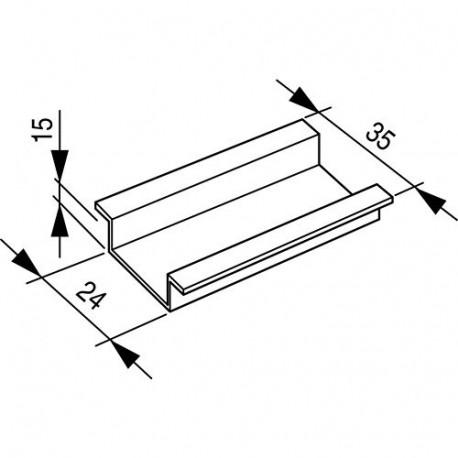 TS35X15 050657 Y7-50657 EATON ELECTRIC Hutschiene, 35x15mm