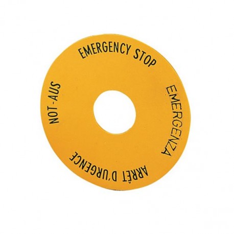 SRT1 058873 EATON ELECTRIC Label, emergency switching off, yellow, blank, yellow