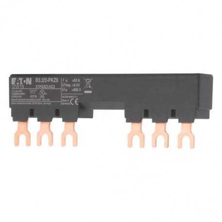 B3.2/2-PKZ0 063963 XTPAXCLKC2 EATON ELECTRIC Three-phase commoning link, for 2 PKZ0, +auxiliary contact, +vo..