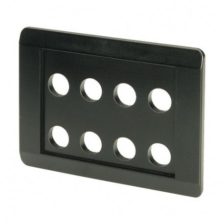 E8-SW 065212 EATON ELECTRIC Flush mounting plate, black, 8 mounting locations