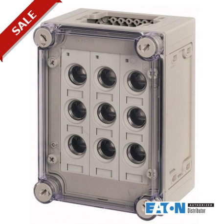 RS27/I23-125 074056 EATON ELECTRIC Fuse enclosure, 3x3xE27, HxWxD 250x187.5x150mm