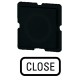 253TQ25 091089 EATON ELECTRIC Placa indicadora Inscripción: CLOSE Negra Para RMQ16 25x25