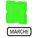 311TQ25 091475 EATON ELECTRIC Placa indicadora Inscripción: MARCHE Verde Para RMQ16 25x25