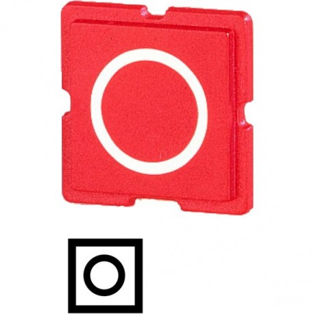 10TQ25 091536 Y7-91536 EATON ELECTRIC Placa indicadora Inscripción: Roja STOP Para RMQ16 25x25