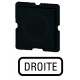 335TQ25 092594 EATON ELECTRIC Placa indicadora Inscripción: DROITE Negra Para RMQ16 25x25