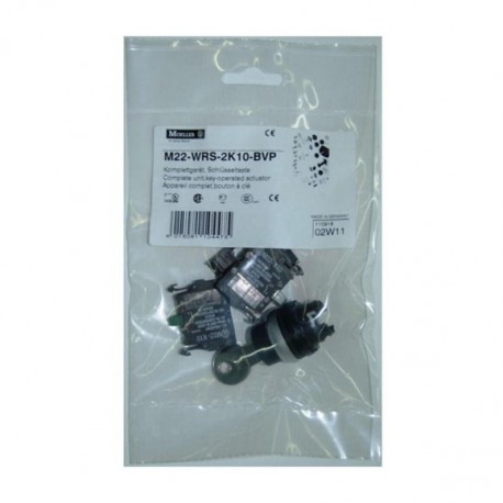 M22-WRS-2K10-BVP 110918 Y7-110918 EATON ELECTRIC Selector de llave completo Enclavamiento 2 posiciones Llave..