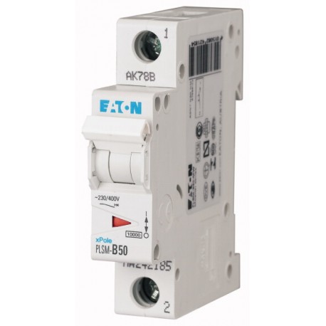 PLSM-D50-MW 113094 EATON ELECTRIC Over current switch, 50A, 1p, type D characteristic