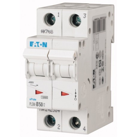 PLSM-D50/2-MW 113098 Y7-113098 EATON ELECTRIC Interruptor magnetotérmico, 2P, curva D, 50A