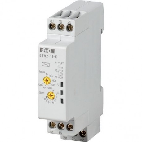 ETR2-12-D 119427 EATON ELECTRIC Timing relay, 2W, 0.05s-100h, off-delayed, 24-240VAC 50/60Hz, 24-48VDC