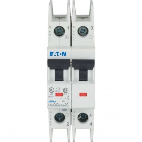 FAZ-C40/2-NA-DC 120650 EATON ELECTRIC Miniature circuit breaker (MCB), 40A, 2p, type C characteristic, DC
