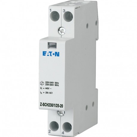 Z-SCH230/1/25-20 120853 Y7-120853 EATON ELECTRIC Contacteur modulaire, 230VAC, 2S, 25A