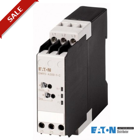 EMR5-A300-1-C 134230 EATON ELECTRIC Phase imbalance monitoring relay, 2W, 160-300V/50/60Hz, tv 0.1-30s