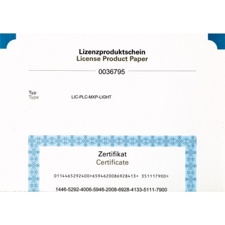 LIC-PLC-MXP-LIGHT 140388 EATON ELECTRIC Lizenz, PLC LIGHT, für XV-2…-57BAS… und XV-2…-57CNN…