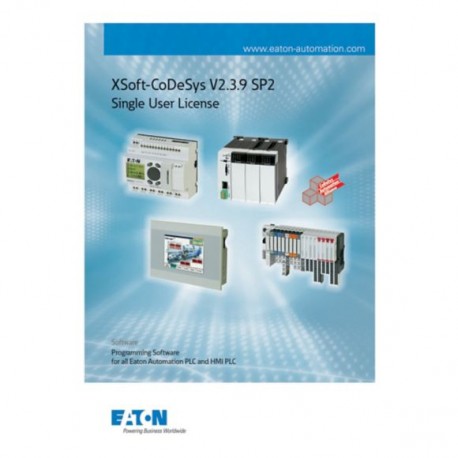 SW-XSOFT-CODESYS-2-S 142582 4521112 EATON ELECTRIC CoDeSys PLC V2.x, de assento único Licença 91 30 000660