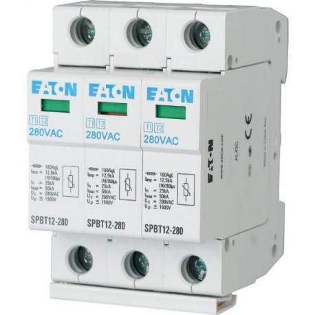 SPBT12-280/3 158330 Y7-158330 EATON ELECTRIC Set scaricatore da fulmine/da sovratensione, TN-C-Set, 3p