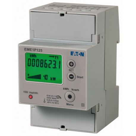 EME1P125MID 167404 EATON ELECTRIC Power meter, 1 N, 125 A x, MID