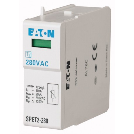 SPET2-280 168740 EATON ELECTRIC Protección de sobretensiones con cartuchos, 280VAC, 10 kA