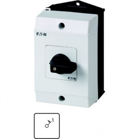 T0-1-15322/I1 207065 EATON ELECTRIC On switches, Contacts: 2, Spring-return in position 1, 20 A, front plate..