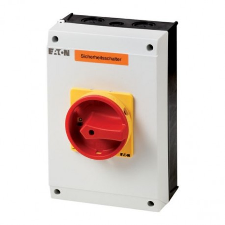 P3-63/I4-SI 207361 EATON ELECTRIC Interruptor de seguridad 3 polos 63 A Maneta Roja/Amarilla Bloqueable en p..