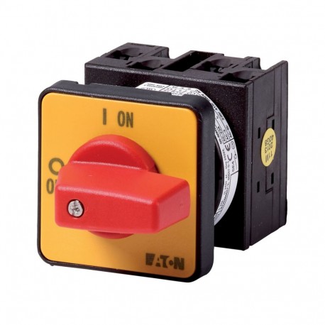 T0-2-8900/E-RT 207399 Y7-207399 EATON ELECTRIC Interruptor seccionador ON-OFF 3 polos + N 20 A Maneta Roja/A..