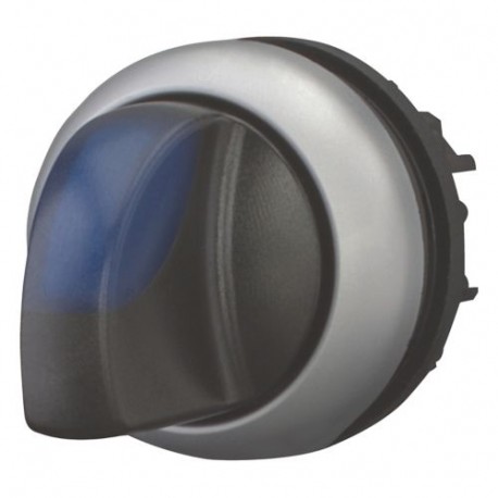 M22-WRLK3-B 216851 Y7-216851 EATON ELECTRIC M22-WRLK3-BQ Selector Luminoso, 3 Posições, Interlock, Azul