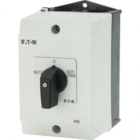 T0-4-8902/I1 218985 EATON ELECTRIC Umschalter, Kontakte: 8, 20 A, Frontschild: Netz-0-Notstrom, 45 °, rasten..