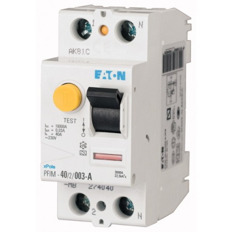 PFIM-40/2/05-A-MW 235430 EATON ELECTRIC FI-Schalter, 40A, 2p, 500mA, Typ A