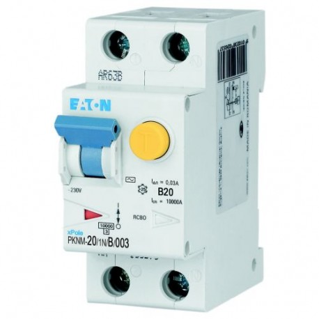 PKNM-20/1N/B/003-MW 236235 EATON ELECTRIC RCD/MCB combination switch, 20A, 30mA, miniature circuit-br. type ..