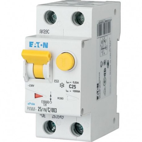 PKNM-25/1N/C/003-MW 236275 EATON ELECTRIC Interrupteur différentiel 25A 30 mA courbe caractéristique C disjo..