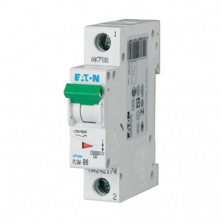 PLSM-B6-MW 242174 Y7-242174 EATON ELECTRIC Interruttore protettore, 6A, 1p, curva caratteristica B