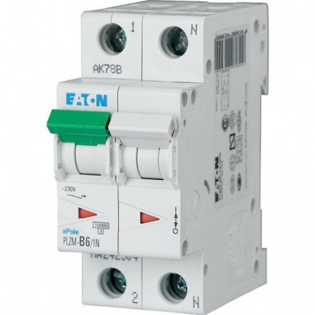 PLZM-B6/1N-MW 242304 Y7-242304 EATON ELECTRIC PLZM-B6/1N INT. MT 10KA 1N B 6A