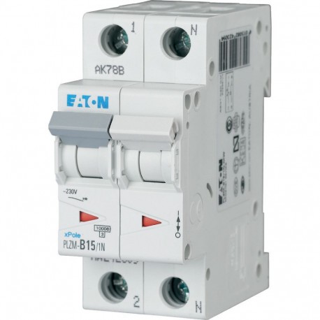 PLZM-B15/1N-MW 242309 EATON ELECTRIC Miniature circuit breaker (MCB), 15A, 1pole+N, type B characteristic