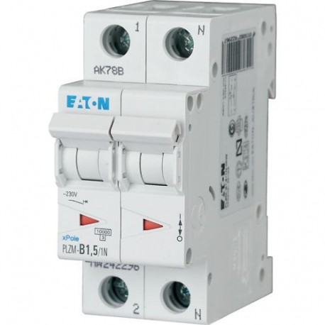 PLZM-C0,5/1N-MW 242320 EATON ELECTRIC Miniature circuit breaker (MCB), 0, 5 A, 1pole+N, type C characteristic