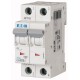 PLSM-C15/2-MW 242404 EATON ELECTRIC Перегрузки по току выключателя, 15А, 2 р, тип C характеристики
