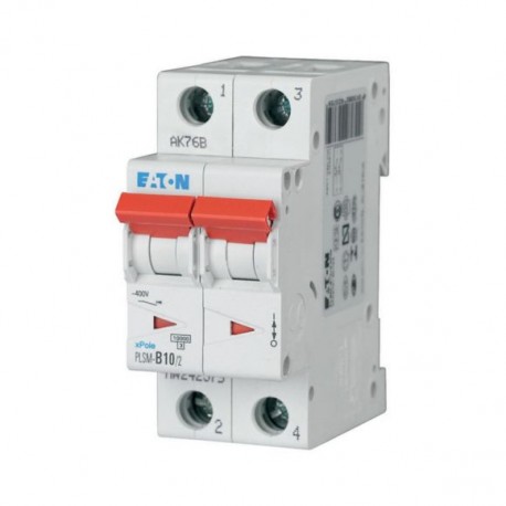 PLSM-D10/2-MW 242424 Y7-242424 EATON ELECTRIC Interruttore protettore, 10A, 2p, curva caratteristica D