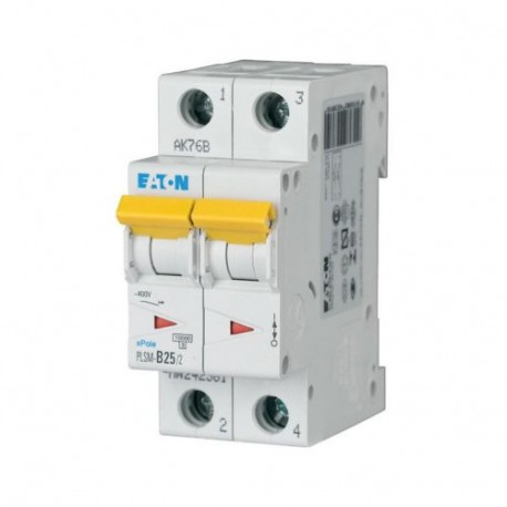 PLSM-D25/2-MW 242430 Y7-242430 EATON ELECTRIC Interruttore protettore, 25A, 2p, curva caratteristica D