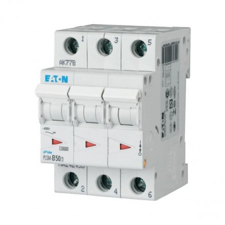 PLSM-B50/3-MW 242453 Y7-242453 EATON ELECTRIC Interruttore protettore, 50A, 3p, curva caratteristica B