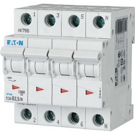 PLSM-D2,5/3N-MW 242555 EATON ELECTRIC LS-Schalter, 2,5A, 3p + N, D-Char